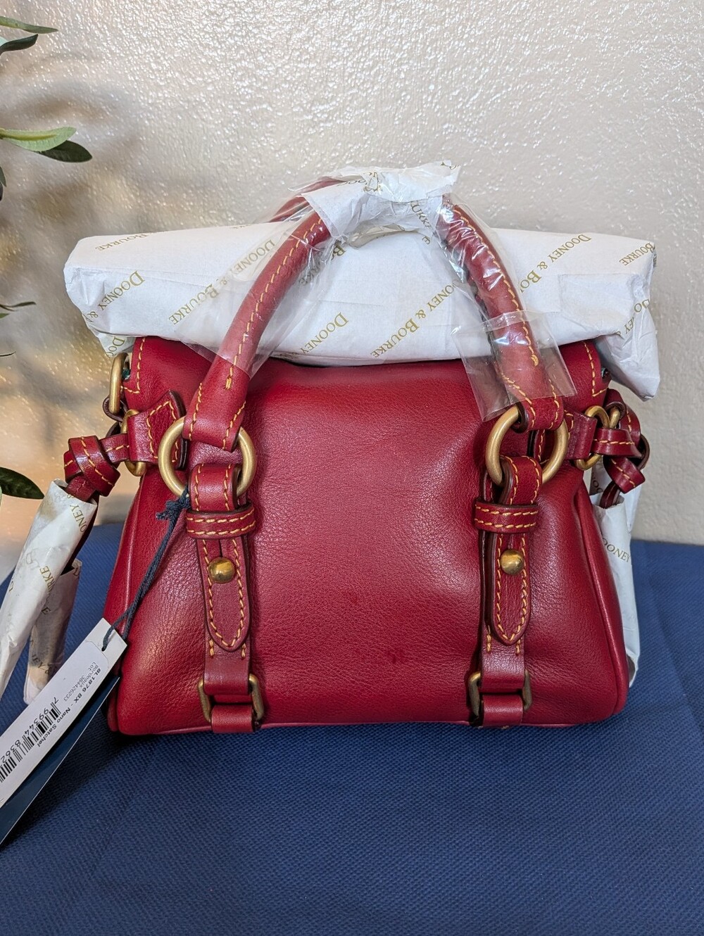 Gorgeous! NWT Dooney & Bourke Florentine Leather Satchel in BORDEUX - Picture 8 of 10
